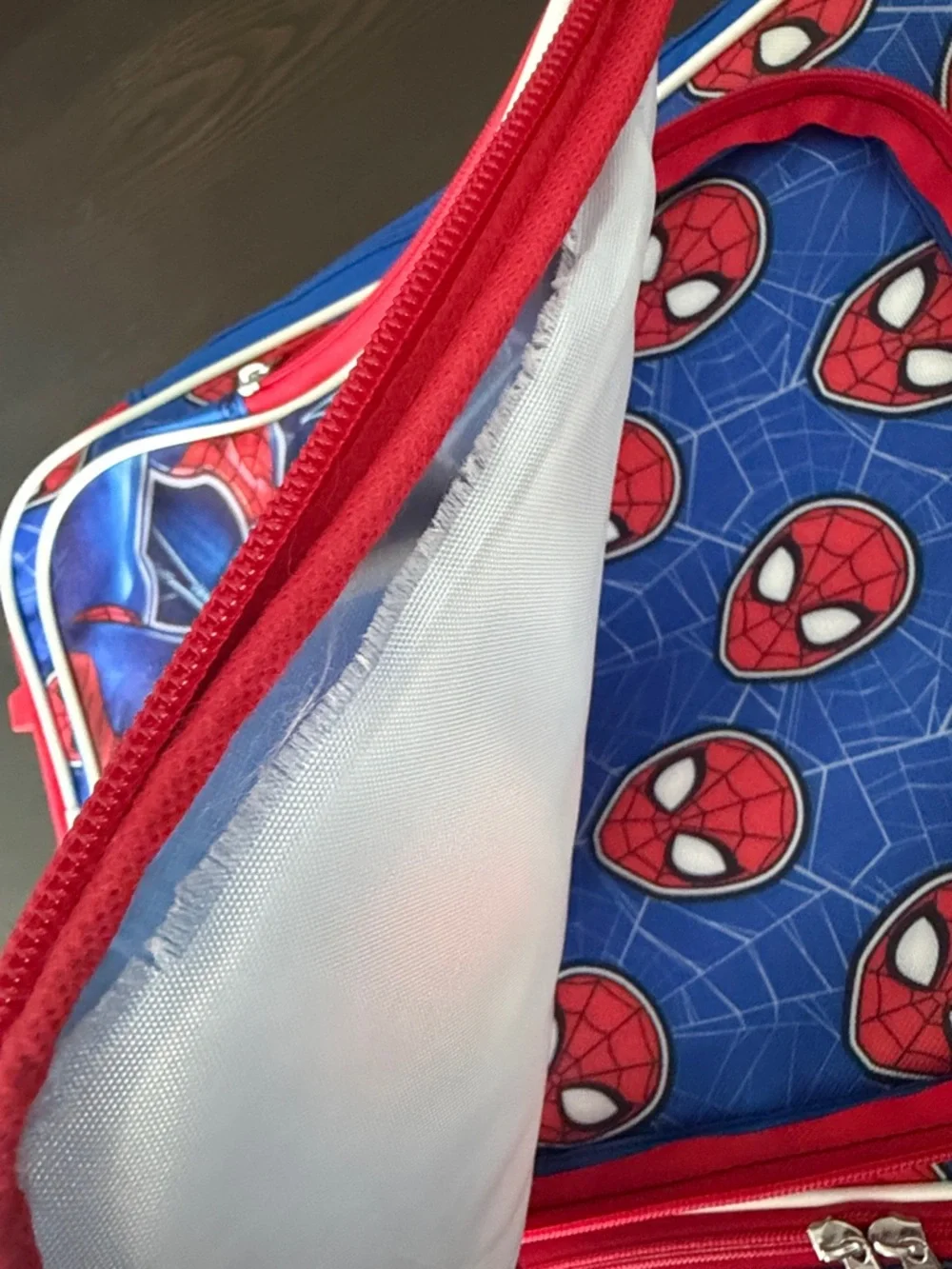 Marvel Spider-Man Kids Rolling Backpack - Red, Blue, White